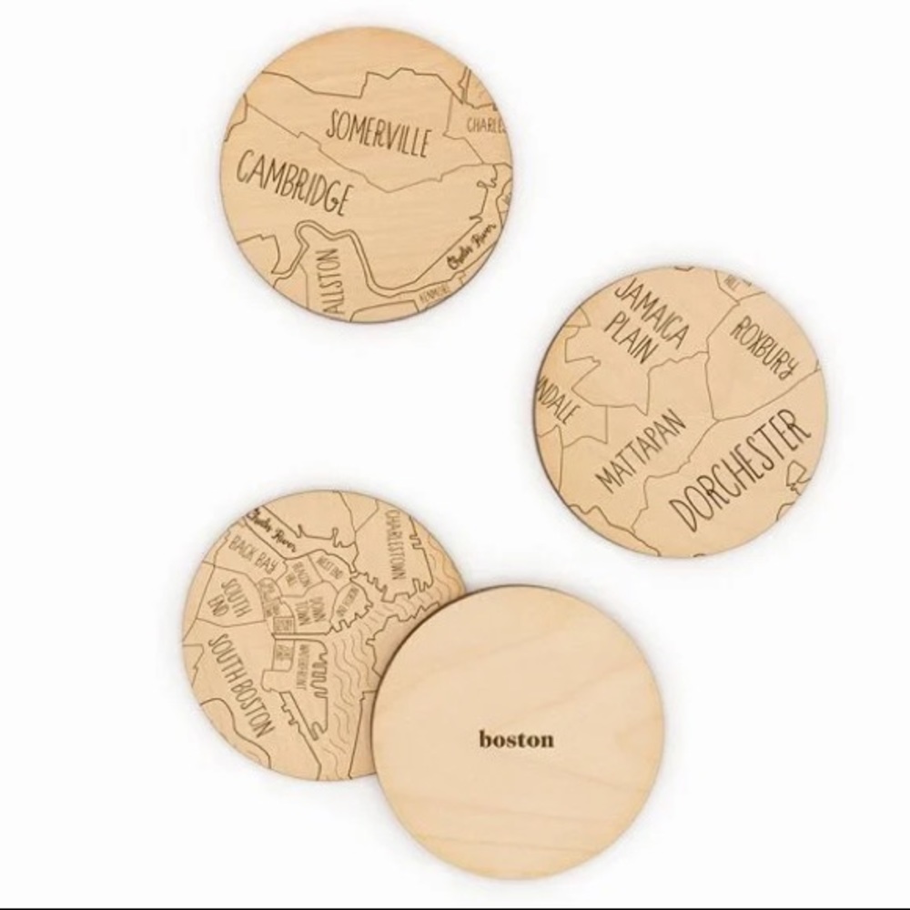 Boston neighborhoods coasters NWOT